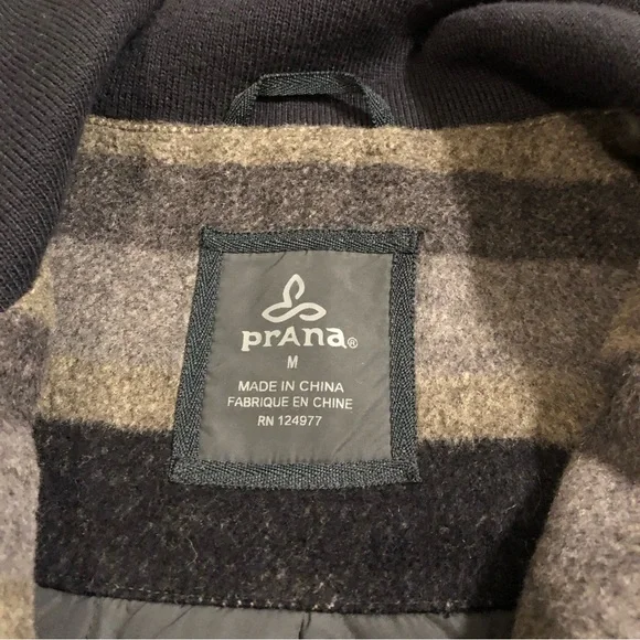 PrAna Women’s Wool Blend Lily Striped Jacket. Sz Medium Coal. Gently Worn - Picture 13 of 16